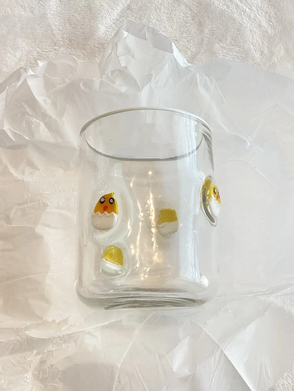 🐥Anthropologie Icon Juice Glass New Farm Baby Chick Egg